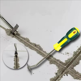 Pure tungsten steel construction sewing tool corner sewing triangle blade corner scraping belt tool slotter floor tile seam cleaning awl