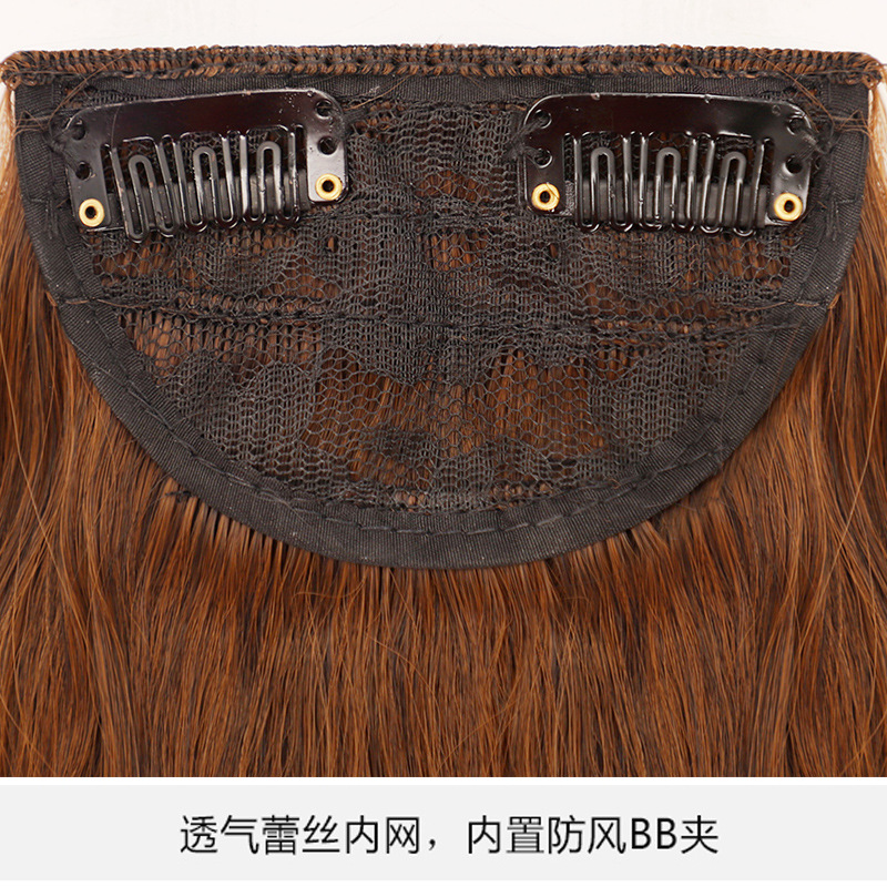 Fábrica al por mayor gran volumen de cabello engrosado de dibujos animados japoneses fibra química arco de reparación de cabello artificial con patillas flequillo femenino