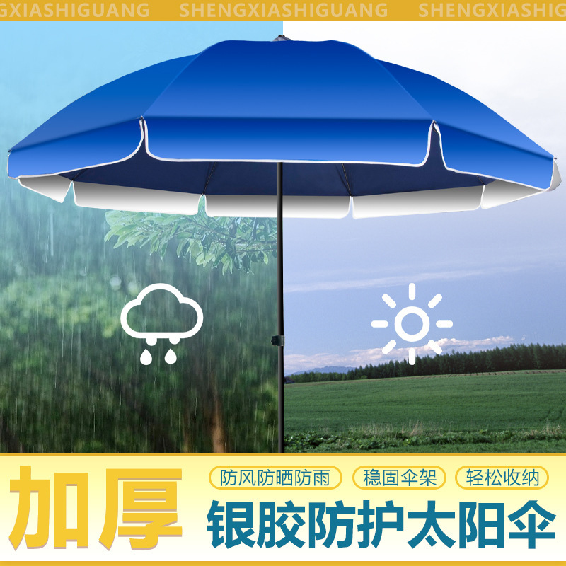 户外大雨伞圆形摆摊伞遮阳太阳伞庭院伞防晒地摊伞休闲沙滩广告伞|undefined