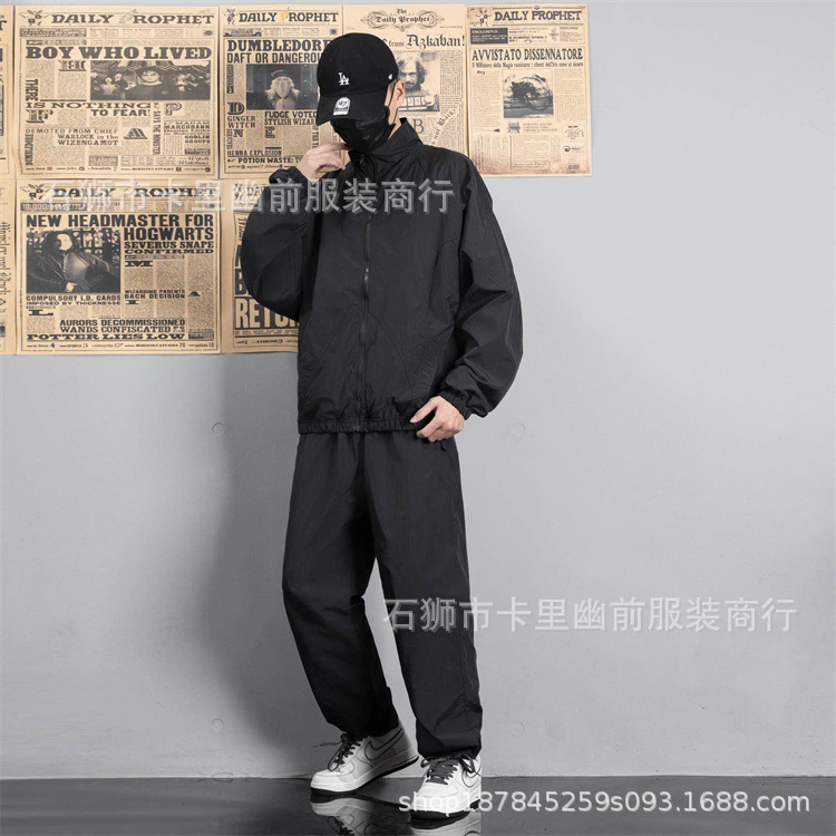 Мужская куртка весна-лето 2025, новый корейский стиль, модный спортивный костюм, одежда для защиты от солнца, повседневная мужская одежда, одежда на крючках