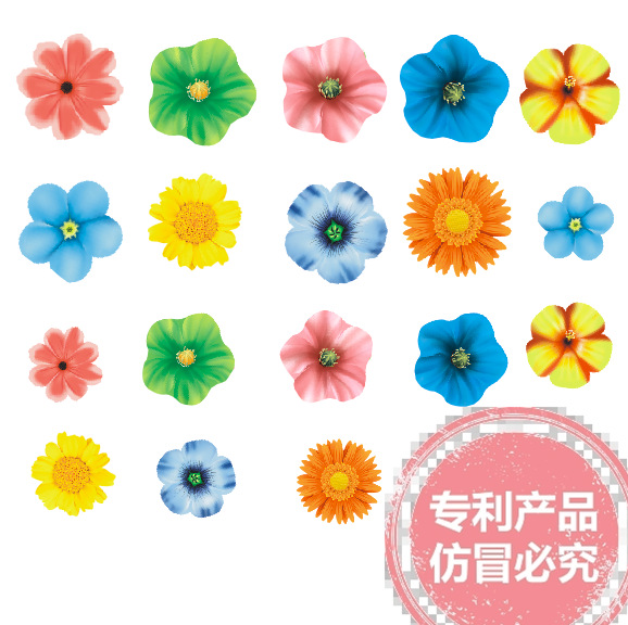 Ventas directas de fábrica exclusivas transfronterizas, papel de arroz glutinoso comestible, decoración de pasteles de flores, decoración de pasteles, pasteles decorativos para hornear en caja