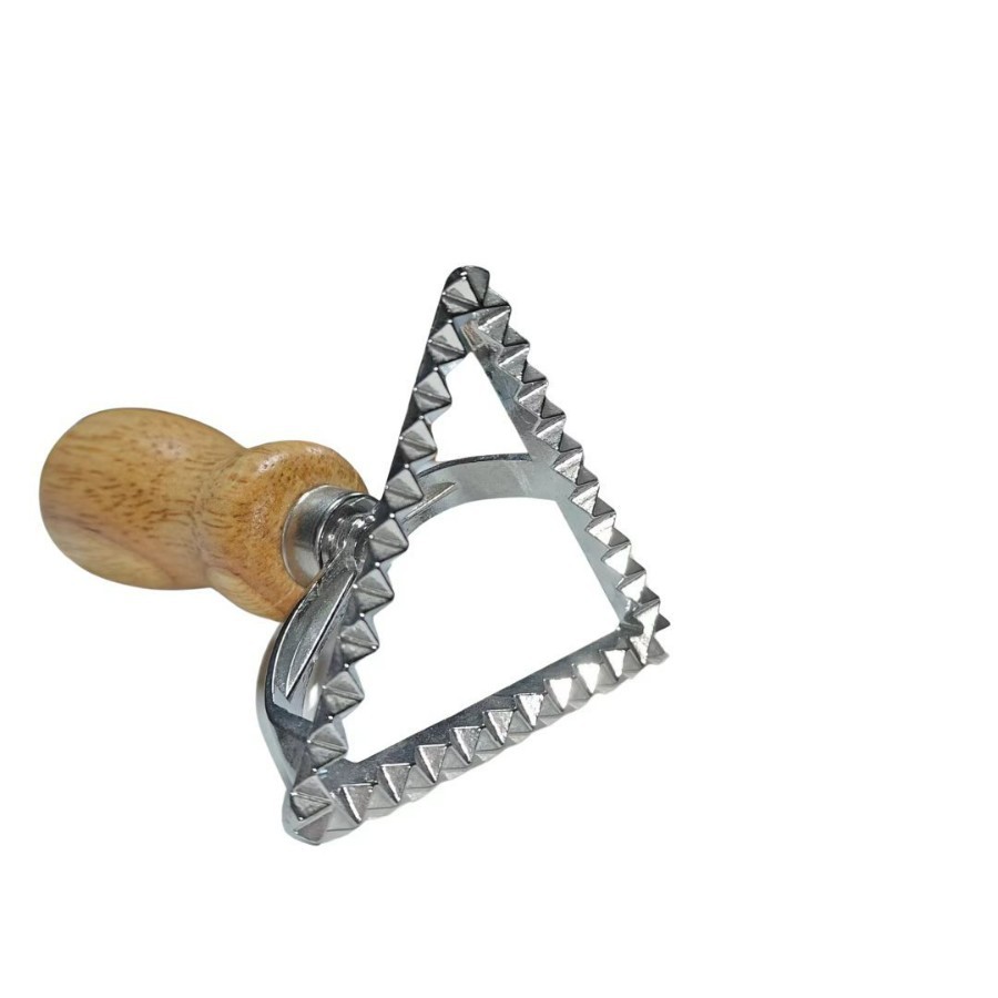 Inventario transfronterizo flor de borde triangular molde de pastel molde de horneado molde de galletas molde de galletas molde de galletas de aleación de zinc