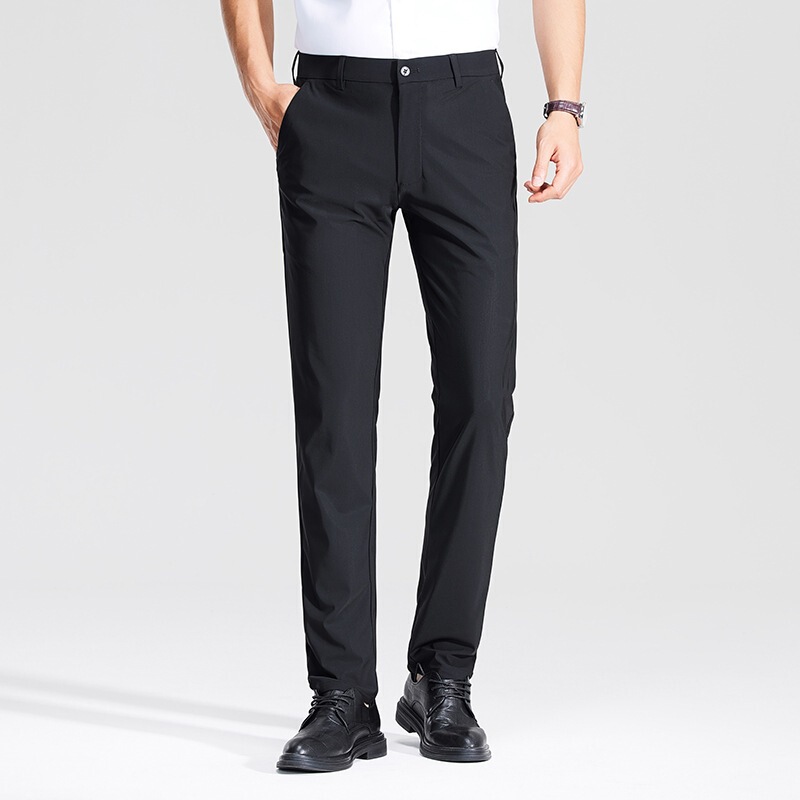 Light Luxury Brand Business Casual Pants for Young and Middle-Aged Men, Summer Thin Anti-Wrinkle No-Iron Long Pants, Ice Silk Straight-Leg Stretch Dress Pants for Men Light Luxury Brand Business Casual Pants for Young and Middle-Aged Men, Summer Thin Anti-Wrinkle No-Iron Long Pants, Ice Silk Straight-Leg Stretch Dress Pants for Men