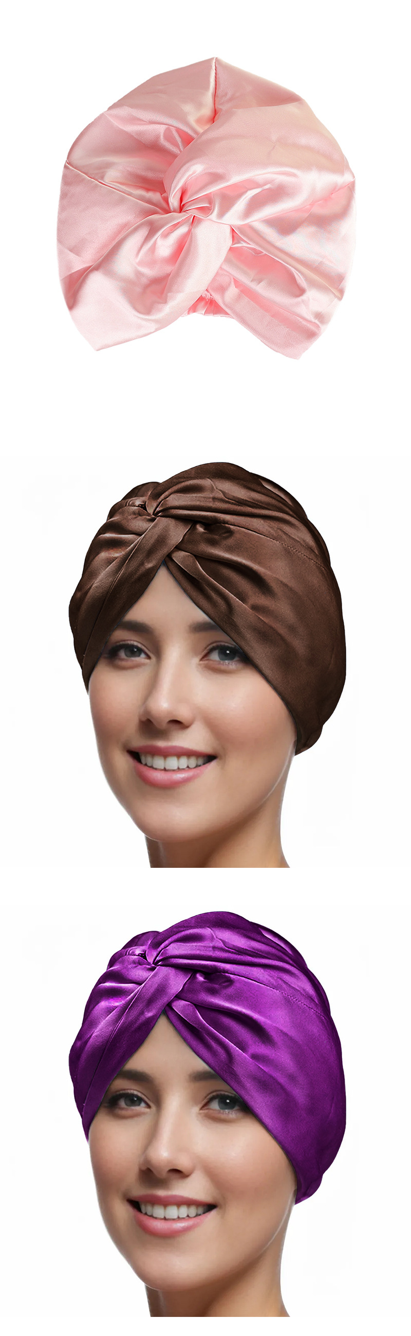 Women's Lady Solid Color Eaveless Nightcap display picture 2