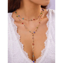 B 26450 Y-chain zircon necklace set Y �����ʯ��������װ