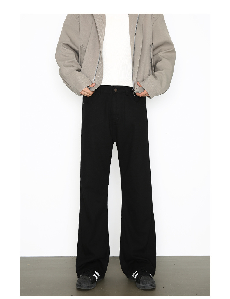 Jeans flare vintage da uomo in misto cotone gamba dritta relaxed_voghion.com