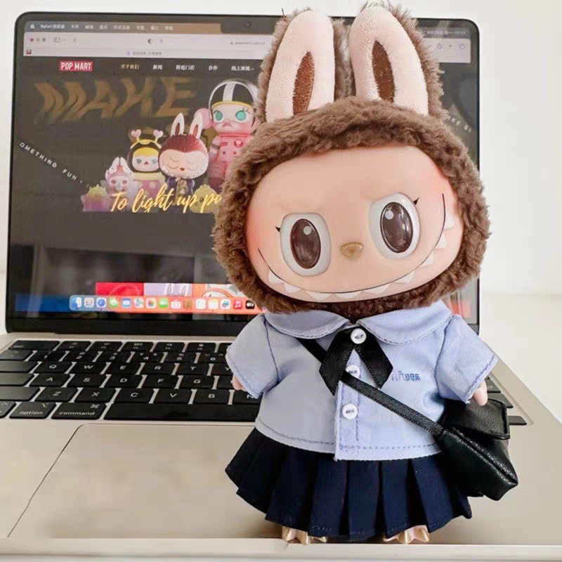 【泰国校服】Iabubu娃衣马卡龙123代手工棉花娃娃手作衬衫百褶裙|undefined