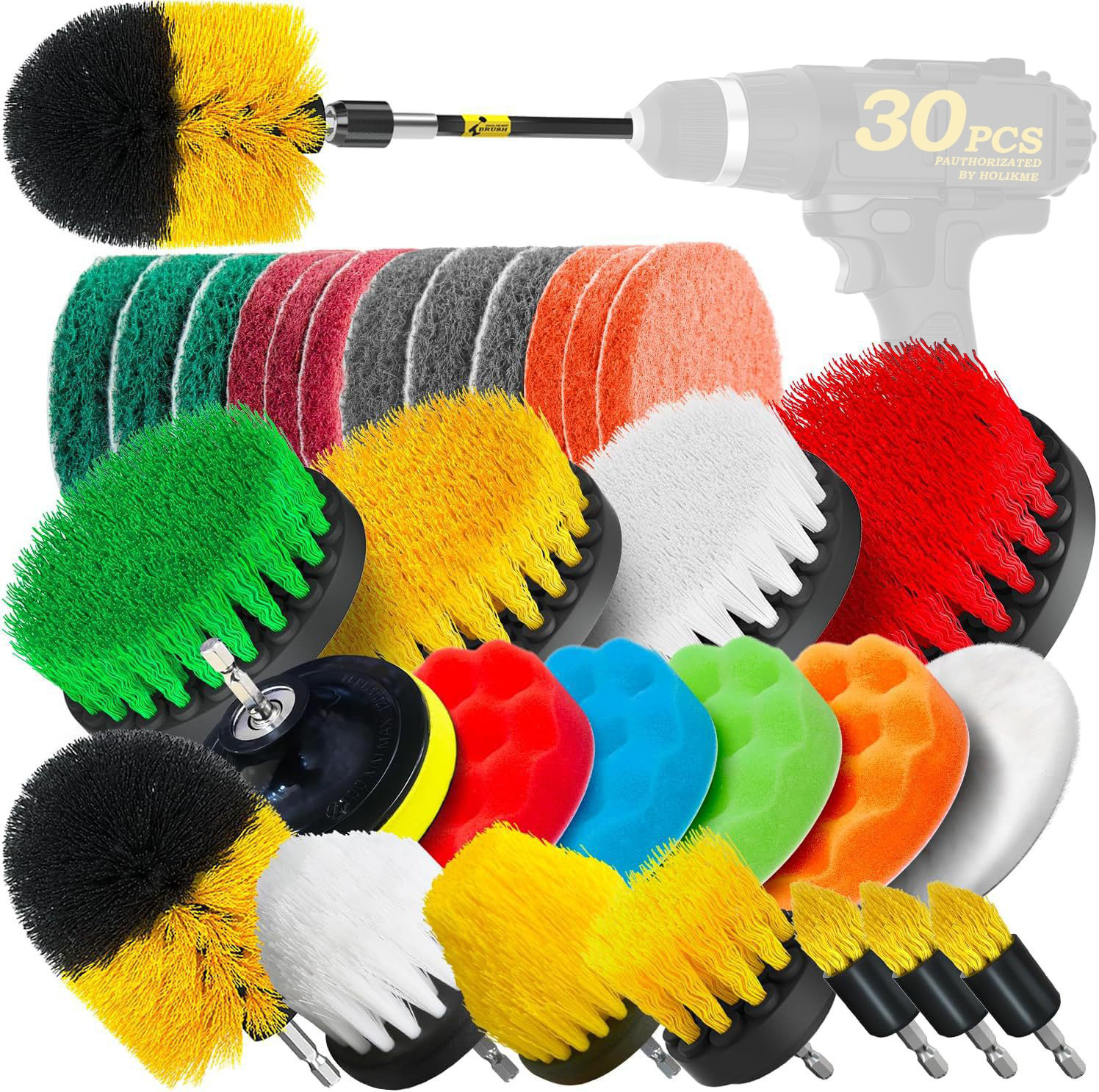 Suministro cocina baño cepillo limpieza coches 20 piezas conjunto l hogar taladro eléctrico herramienta pulido