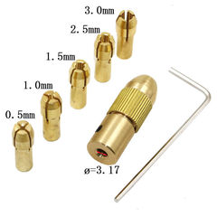 Micro drill chuck, small drill bit holder, cordless drill, small wood grinding head, brass drill chuck adapter