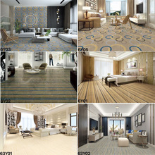 600*600黄色蓝灰色地毯砖瓷砖布纹砖地毯纹理客厅卧室防滑地板砖