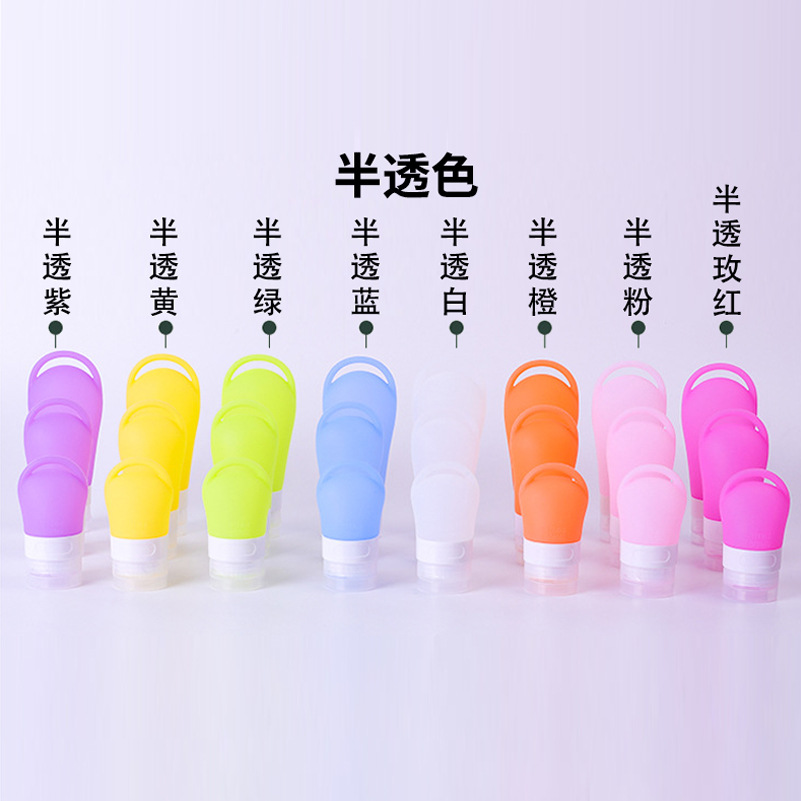 Viajar botella de subempaque portátil al por mayor loción loción de loción juego de botella vacía pequeña botella de subempaque de silicona de grado alimenticio