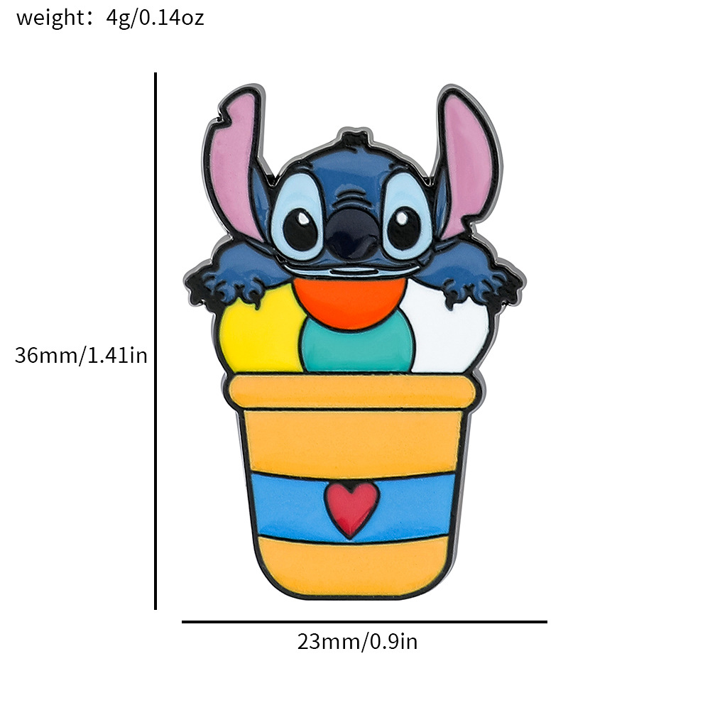 100 Insignias Metálicas Clásicas de Stitch, Broche de Aleación de Star Wars, Stitch, Maestro Yoda, Venta al por Mayor