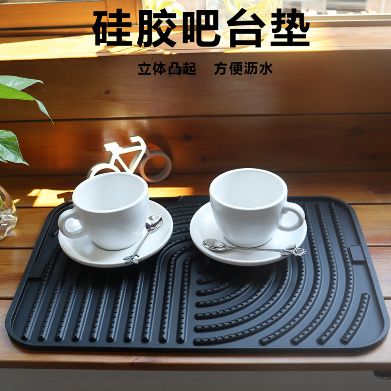 アマゾンの人気キッチン家庭用シリコン製の水切りマット水槽のカウンターマット|undefined