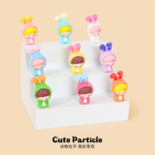 Cute Flocked Mini Bunny Ears Cute Doll Creative Gift Live Broadcast Pair of Blind Bags Desktop Ornaments Wholesale