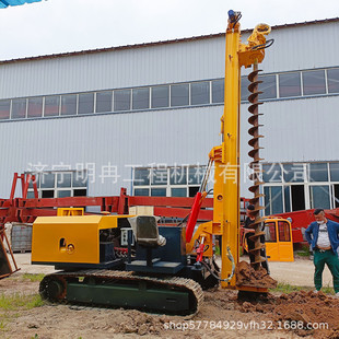 Solar Pv Piling Machine Climbing Steep Mountain High and Low Hydraulic Spiral Drilling Machine Chassis Stable Drilling Speed and Fast