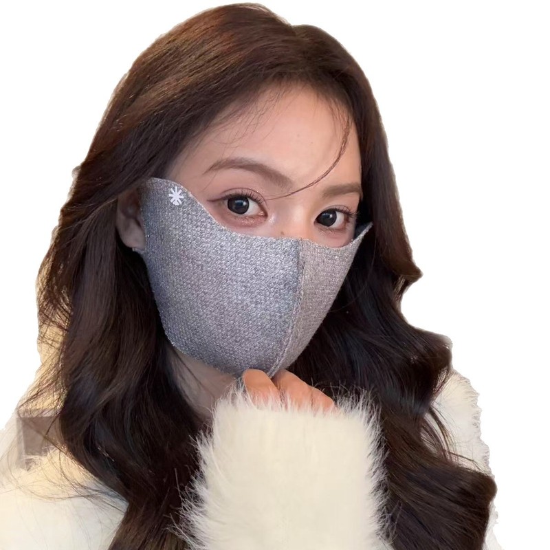 小狮子瑞恩透气保暖口罩女骑行加绒加厚保暖护眼角显脸小面罩秋冬|undefined