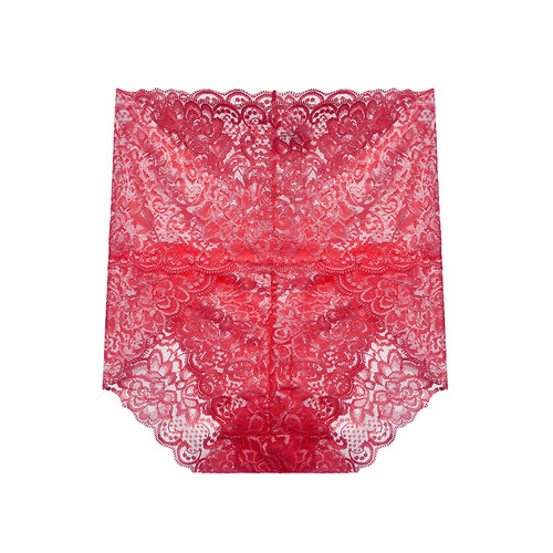 High-waisted butt-lifting and tummy-controlling underwear for women in summer, thin waistband, sexy temptation, seamless transparent sexy lace briefs