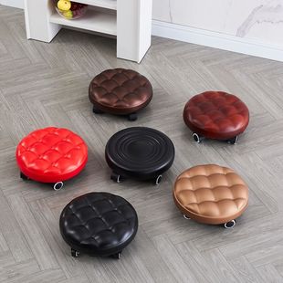 New small chair with wheels to wipe the floor pulley beautiful sewing sofa living room modern toddler stool with baby rotating pedicure round stool
