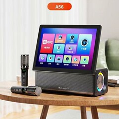 新品金正A56蓝牙视频音箱可旋转屏幕手机无线同屏家用双话 筒 K歌
