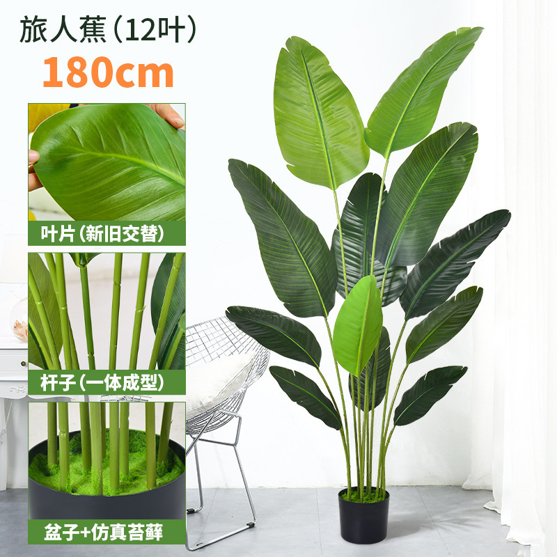 仿真绿植天堂鸟仿真花假树植物仿生高端轻奢客厅落地摆件造景盆栽|undefined