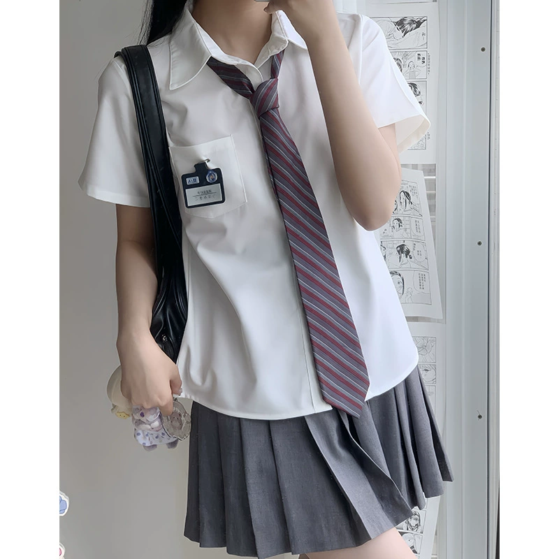 Japanese cloth, solid shirt, oversize, with short sleeve