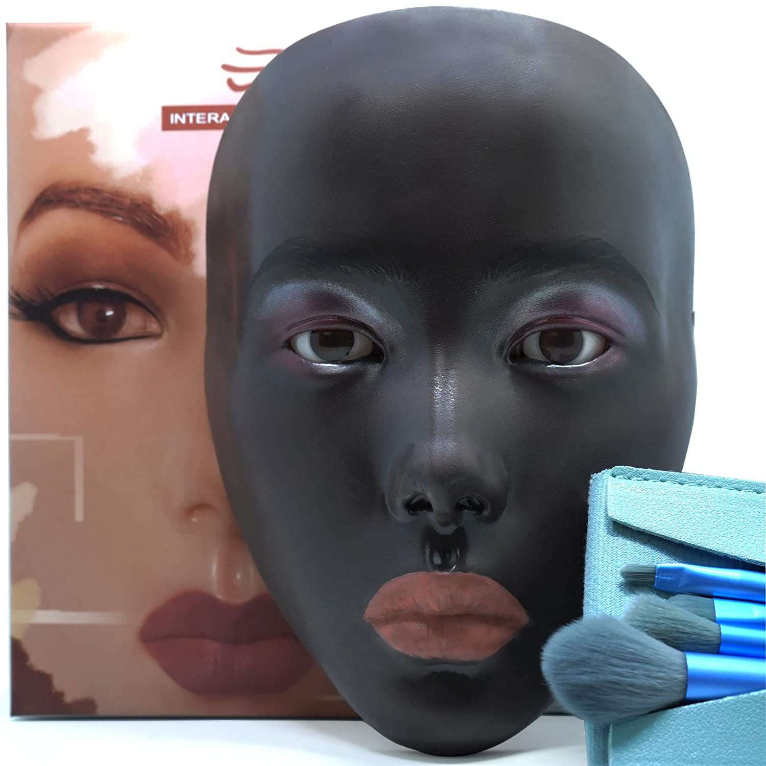 Transfronterizo especial para toda la cara maquillaje de silicona ejercicio de maquillaje de cabeza modelo de ojos cejas maquillaje pintado ejercicio práctico simulado enseñanza de maquillaje de belleza