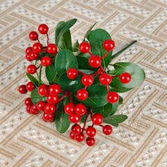 模造花真珠果発財果冬青果束紅果家庭装飾花卉模擬果野菜メーカー卸売り