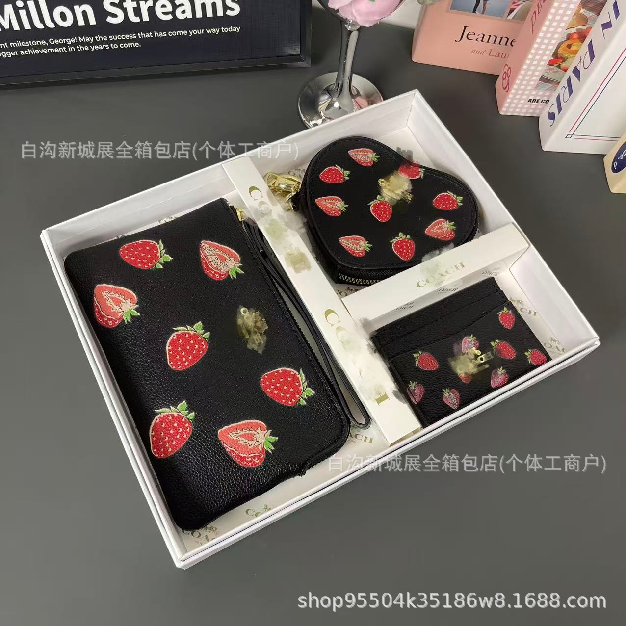 Bolsas de mujer transfronterizas lujosas de alta calidad bolsas de tarjetas de damas de moda versátil bolsas de cambio mini bolsas de tres piezas KomeCO