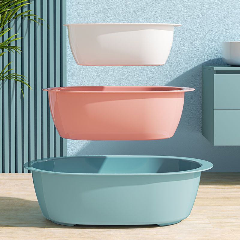 Thickened Baby Bath Tub Dual-Purpose Household Large Cleaning Children's Bath Tub Oval Baby Laundry Tub Wholesale