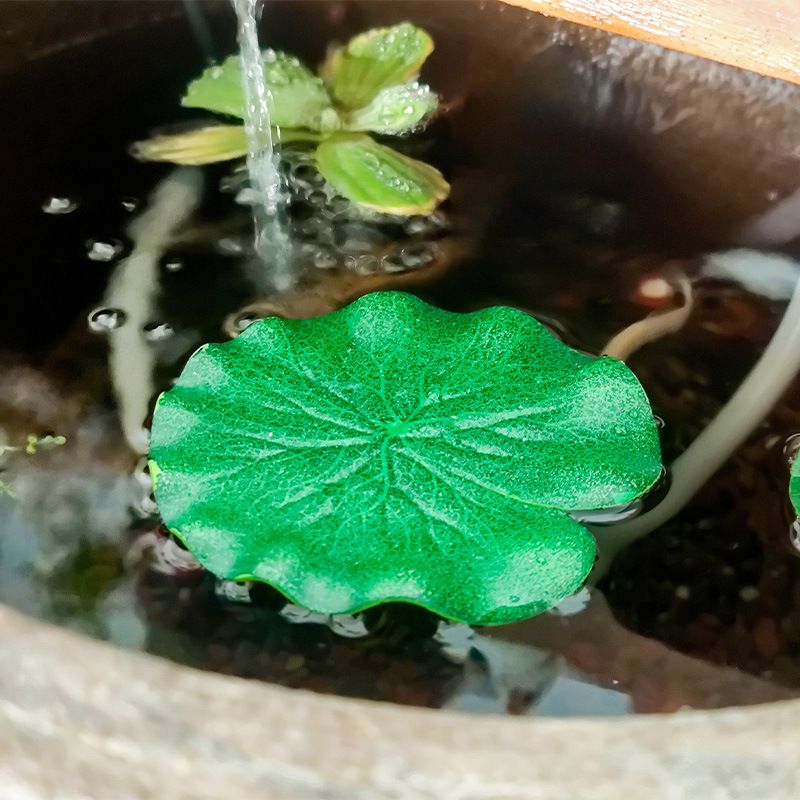 Explosiva EVA simulación hoja de loto paisaje piscina nenúfar loto hoja de loto hojas falsas método antiguo cultivo de peces decoración pecera nueva