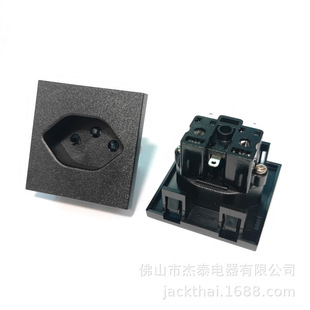 RW-02 Swiss card type power socket, cabinet chassis PDU snap-on Socket module, 50 * 50mm socket