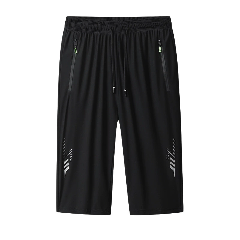 帝宇神龙 Silk summer trousers, men's thin shorts for leisure, plus size