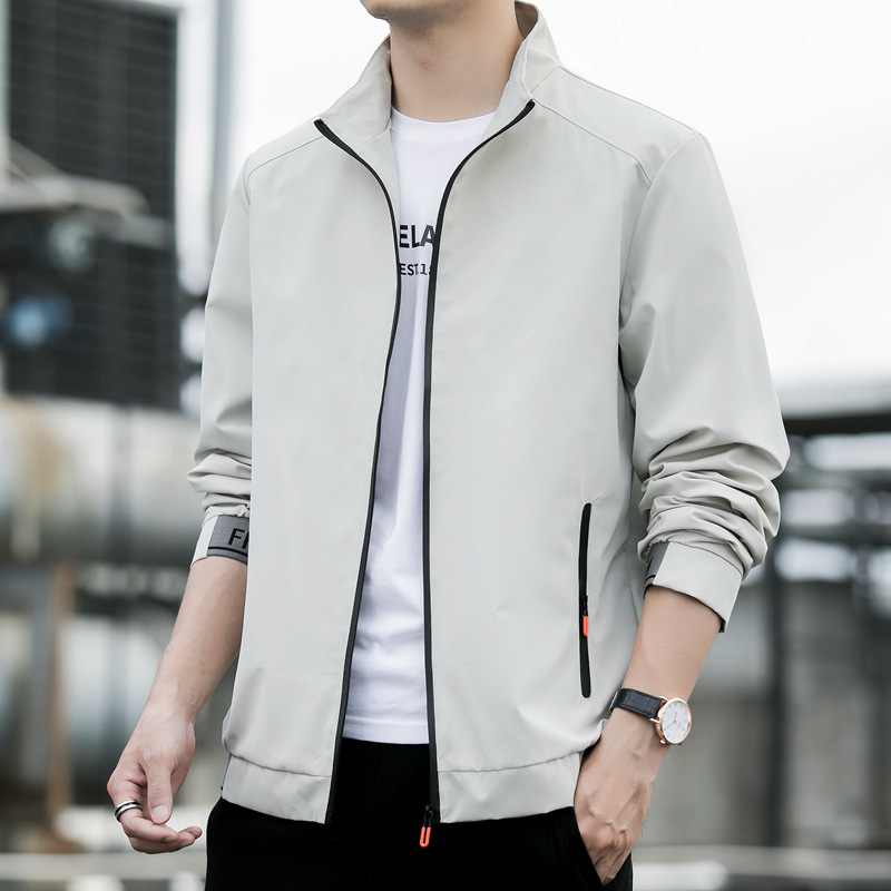 Fashionable new men's spring and autumn jackets, trendy and stylish casual clothes, stand up collar zipper baseball jacket_voghion.com