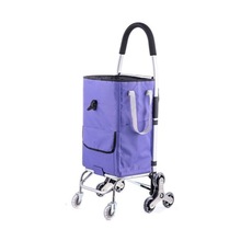 小推车买菜购物车小拉车车便携折叠手拉户外推车拖车布袋车铝合金