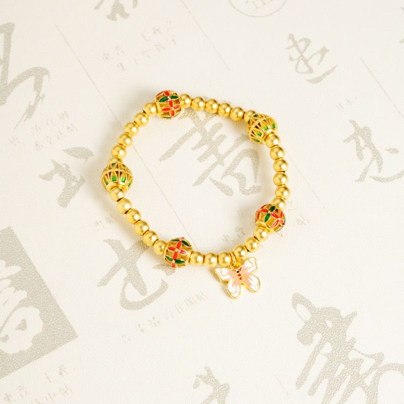 Vietnam Sha Jin Gufa herencia de cuentas hueco pulsera mariposa mujer ligera lujo no se desvanece el suministro de joyería de alta calidad
