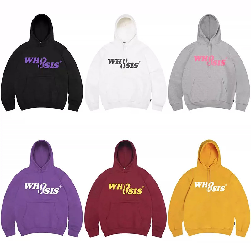 2023 celebrity same fashion brand WHOOSIS Phantom logo printed sweater men's casual all-match couple hoodie 2023 celebrity same fashion brand WHOOSIS Phantom logo printed sweater men's casual all-match couple hoodie