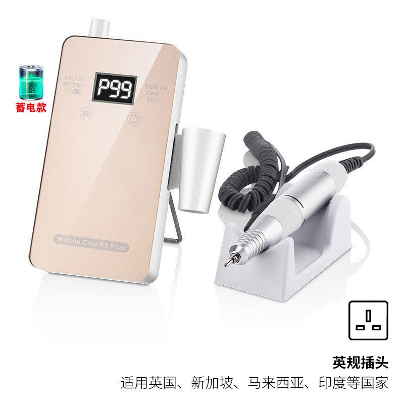 Amoladora de uñas transfronteriza Amoladora de uñas de almacenamiento eléctrico Amoladora de uñas de bajo ruido 30000rpm Despojadora de uñas profesional