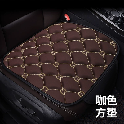 Car Cushion Single Cushion Office: Seat cushion, seat cover - antique-style-coffee-brown-square-cushion