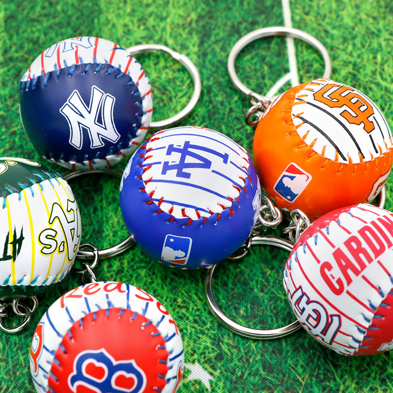 Baseball Keychain Pendant Mlb New York Yankees Ny Trendy Brand Pendant La Dodgers Bag Pendant