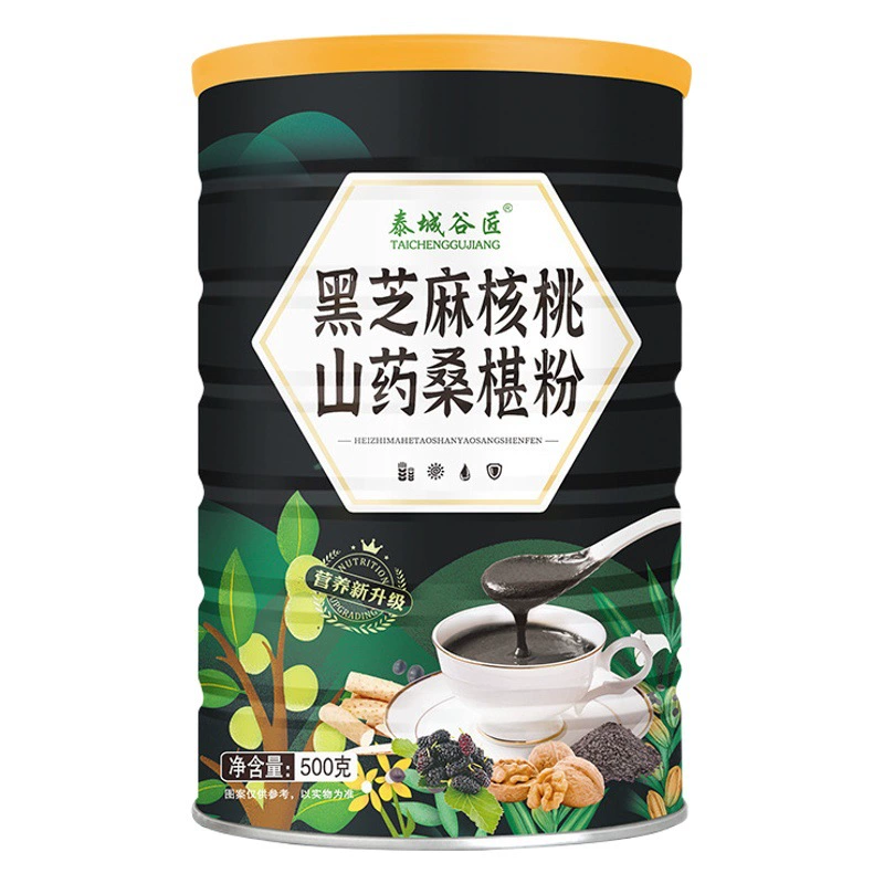 Питательные и здоровый завтрак черного кунжута грецкого ореха Ям Шелковицы Порошок быстрого приготовления еды черного кунжута грецкого ореха Ям Шелковицы Порошок