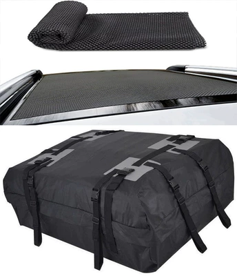 Cross-border bestseller: Thickened 600D Roof box - white-600d-roof-bag-anti-slip-mat-12090cm