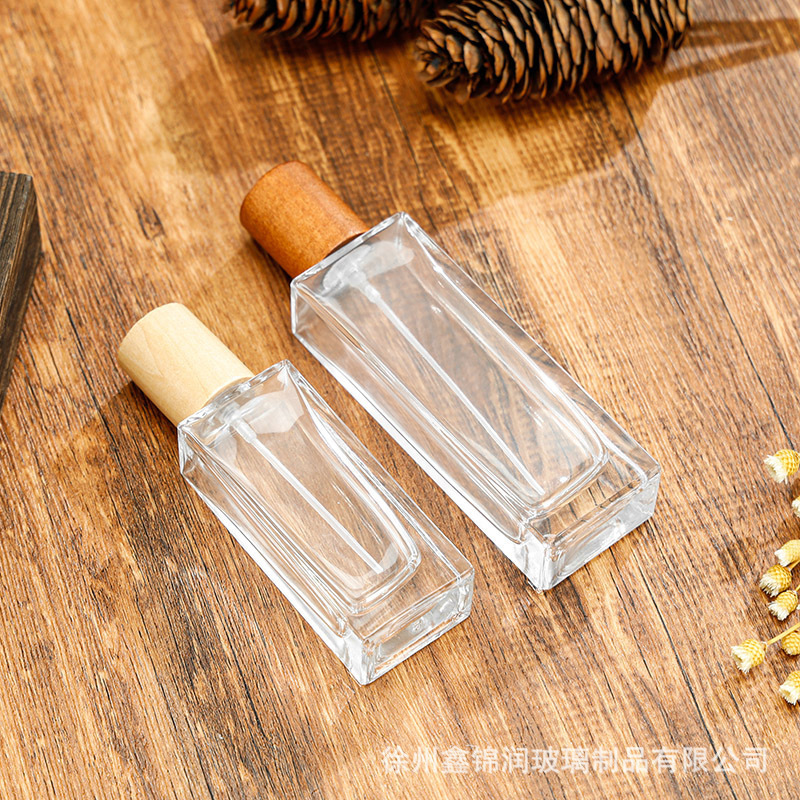 現物角形香水瓶裸瓶30ml 50ml高颜値透明香水分注瓶ガラス噴霧瓶|undefined