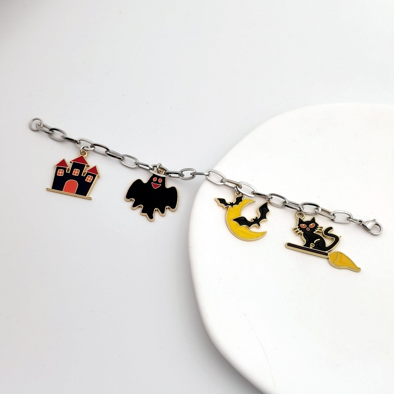 Halloween Charm Armband Edelstahl Dämon Cartoon Schmuckstück_voghion.com