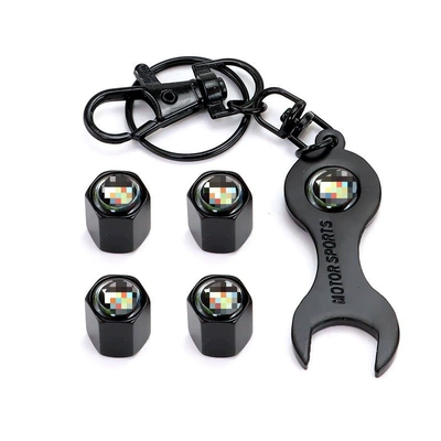 Silver Wrench Alloy Valve Core valve - kai-di-la-ke-4-pack-black-wrench-keychain