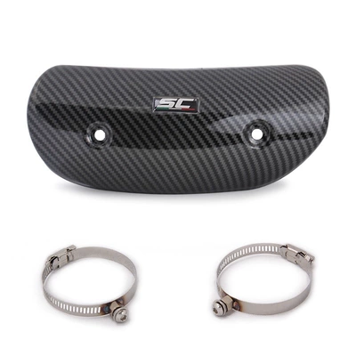 Motorcycle Exhaust Pipe Middle Section Ar Sc Carbon Fiber Anti-Scald Cover Shield Sc High Temperature Resistant Heat Insulation Cover (Exhaust pipe) - imitation-carbon-fiber-sc