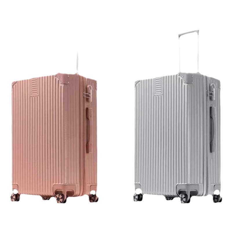 Equipaje femenino redins retro pequeño maleta de viaje universal rueda contraseña caja de cuero 26 pulgadas resistente y duradero