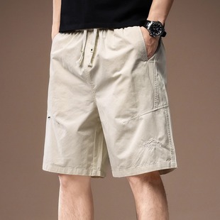 High-End American Outdoor Casual Sports Shorts for Men in Summer Thin Loose Large Size Mountain Style Pure Cotton Five-Point Pants for Men