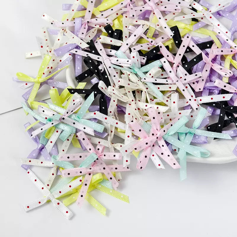 新款现货波点丝带蝴蝶结手工配饰diy袜子服装内衣装饰材料批发