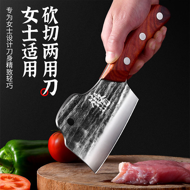 Cortar y cortar herramientas de forja para mujeres forjando cuchillo de frutas de cocina afilado cuchillo de cocina hacha doméstica pequeña