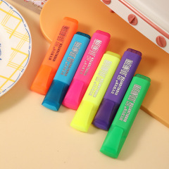 Candy-colored mini fluorescent highlighter set for students to use for making handbooks and emphasizing key points, large capacity axe pen